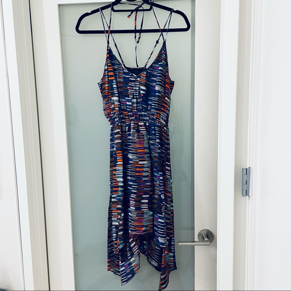 Dolce Vita silk abstract dress with tiered bottom